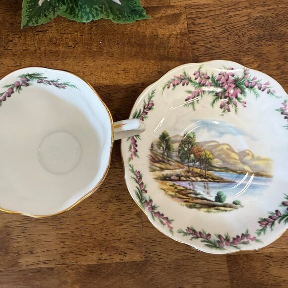 Royal Albert Road To The Isles Traditional British Songs Cup Saucer Highland - Picture 6 of 7